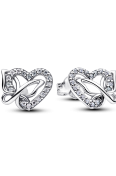 Сережки "Переплетені серце та метелик"