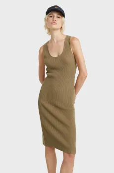 Женское оливковое платье Bodycon ribbed knitted tank dress wmn Оливковый S G-Star RAW D24659,D605