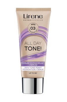 Тональная основа для лица Lirene All Day Tone! Skin Tone Adapt Foundation + Serum, 03 Nude, 30 мл
