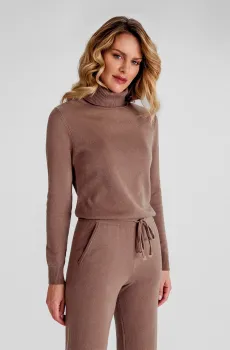 Женский коричневый кашемировый гольф Коричневый 42 MARC&ANDRE W22-00CH0418