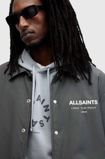 Куртка AllSaints UNDERGROUND COACH мужская цвет синий переходная M082OB Куртка AllSaints UNDERGROUND COACH мужская цвет синий переходная M082OB