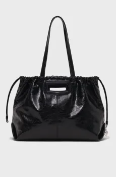 Женская черная кожаная сумка Черный ONESIZE MAJE MFASA01471_Black