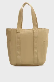 Женская бежевая сумка WEBBING STRAP CANVAS TOTE Бежевый ONESIZE Calvin Klein LV04F3463G