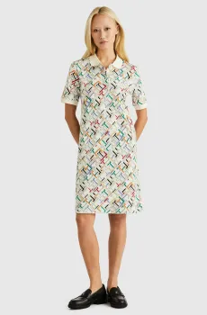 Женское платье с узором REG AMD POLO Разноцветный XS Tommy Hilfiger WW0WW41783