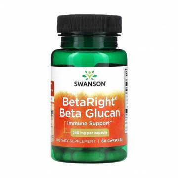 Бета глюкан Swanson BetaRight Beta Glucan, 250 мг, 60 капсул Бета глюкан Swanson BetaRight Beta Glucan, 250 мг, 60 капсул