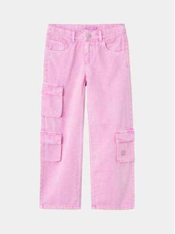 NAME IT Штани з тканини 13232647 Рожевий Wide Leg