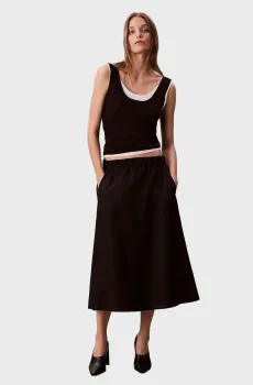 Женская черная юбка PULL Черный L Calvin Klein Jeans LV044D618G