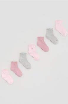 Reserved - Шкарпетки, 7 пар - пастельний рожевий - 911IH-03X