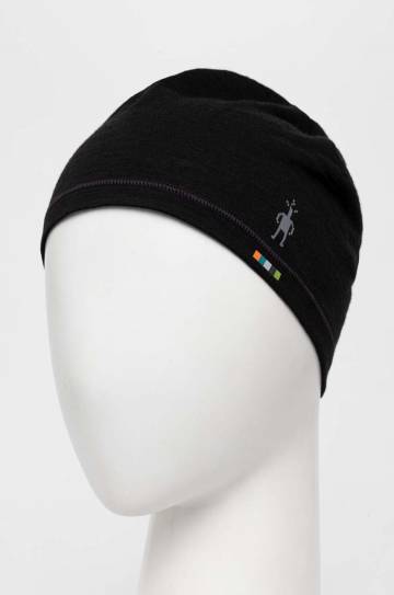 Шапка Smartwool Merino цвет чёрный из тонкого трикотажа шерсть Шапка Smartwool Merino цвет чёрный из тонкого трикотажа шерсть