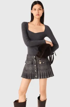 Женский темно-серый шерстяной джемпер Серый 36 MAJE MFPPU00955_Grey