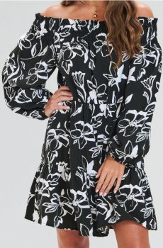 Сукня з квітковим візерунком - різнобарвний