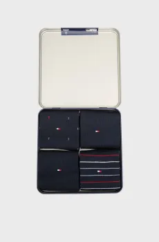 Мужские темно-синие носки (4 пары) TIN GIFTBOX Синий 39-42 Tommy Hilfiger 701235375