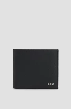 Мужской черный кожаный кошелек Черный ONESIZE BOSS 50529496;001