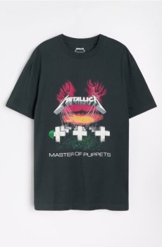 Бавовняна футболка з написом Metallica - темно-сірий