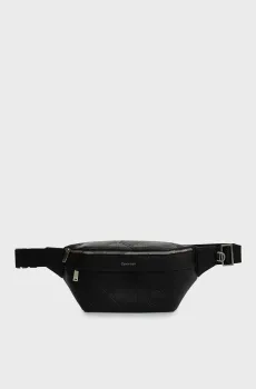 Мужская черная поясная сумка XL EMBLEM AOP Черный ONESIZE Calvin Klein LV04D3332G