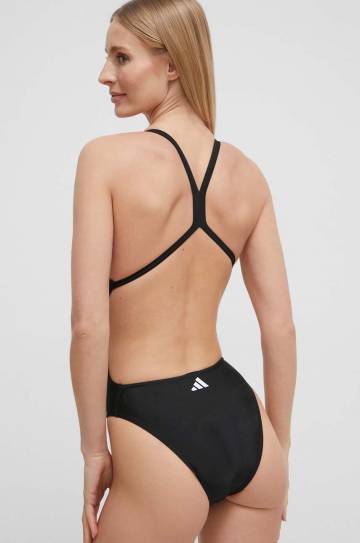 Слитный купальник adidas Performance 3 Bar Logo Print цвет чёрный мягкая чашечка Слитный купальник adidas Performance 3 Bar Logo Print цвет чёрный мягкая чашечка