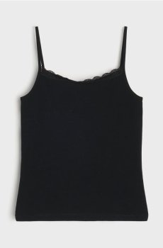 Бавовняний топ - чорний