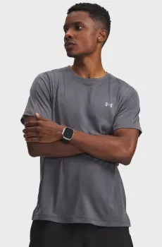 Мужская серая футболка UA Velociti REFLCT SS Серый L Under Armour 6009518-025