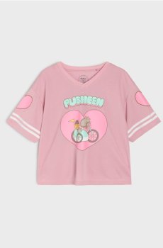 Футболка з принтом Pusheen The Cat - рожевий