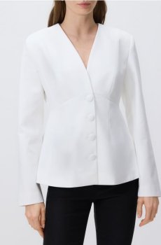 Reserved - Блейзер slim fit - білий - 557KK-00X