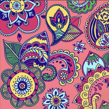 Алмазна картина Strateg Яскраві візерунки 30 х 30 см (4823113868970/7ME13821)