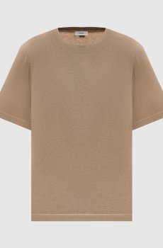 Коричневая футболка с шелком