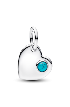 Намистина "Серце з бірюзовим каменем"