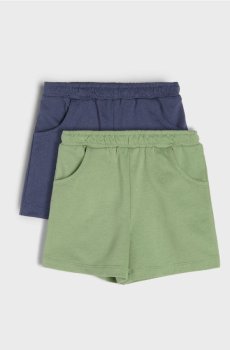 Набір з 2 спортивних шортів - пильно-зелений