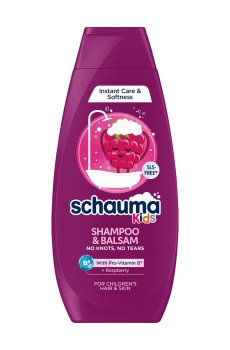 Детский шампунь-бальзам для волос и тела Schauma Kids с соком малины, 400 мл