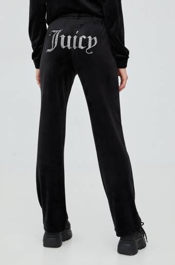 Спортивные штаны Juicy Couture женские цвет чёрный с аппликацией Спортивные штаны Juicy Couture женские цвет чёрный с аппликацией
