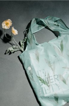 Сумка для покупок з принтом - блідо-зелений