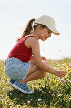 Джинсові шорти в смужку - синій