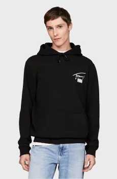 Мужское черное худи TJM REG METALLIC DNA Черный M Tommy Jeans DM0DM18457