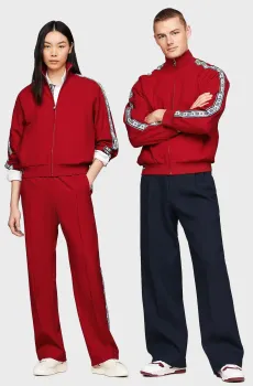 Красная куртка TH X CLOT TRACKSUIT TOP (унисекс) Красный XXS Tommy Hilfiger MW0MW35845