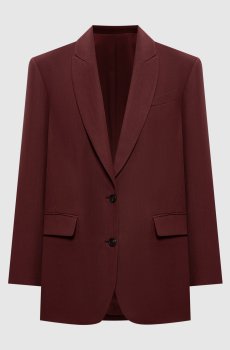 Бордовый жакет с льном