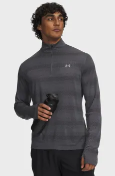 Мужская темно-серая спортивная кофта UA Velociti 1/4 Zip Серый L Under Armour 6010887-025