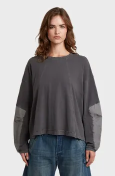Женский темно-серый лонгслив Washed Серый M G-Star RAW D27192,C756