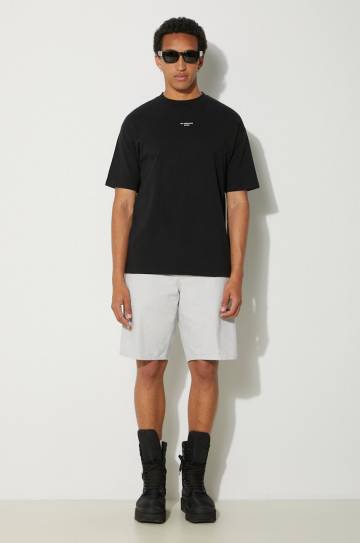 Хлопковая футболка Drôle de Monsieur Le T-Shirt Slogan Classique мужской цвет чёрный однотонный PERM-TS202-CO002-BL Хлопковая футболка Drôle de Monsieur Le T-Shirt Slogan Classique мужской цвет чёрный однотонный PERM-TS202-CO002-BL