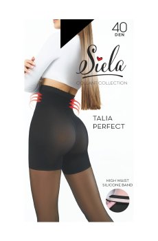 Колготки женские Siela Talia Perfect с высокой талией и модельными шортиками, 40 DEN, Nero, размер 3