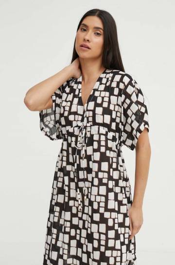 Хлопковое пляжное платье Max Mara Beachwear цвет чёрный 2416221059600 Хлопковое пляжное платье Max Mara Beachwear цвет чёрный 2416221059600