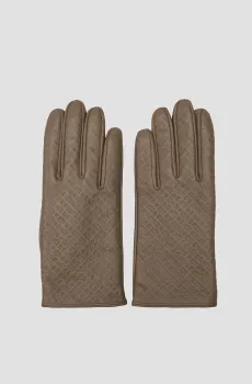 Женские оливковые кожаные перчатки Оливковый 7.5 BOSS 50526660;209