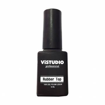 Топ для гель-лака ViSTUDIO Professional Rubber Top 100% Gel Polish LED/UV, 10 мл Топ для гель-лака ViSTUDIO Professional Rubber Top 100% Gel Polish LED/UV, 10 мл
