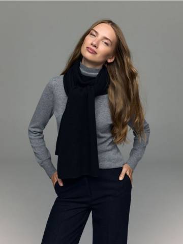 Reserved - LADIES` SCARF - чорний - 272GX-99X Reserved - LADIES` SCARF - чорний - 272GX-99X