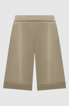 Шорты цвета хаки с отворотами