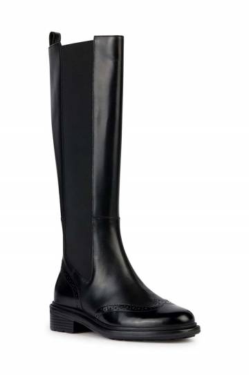 Сапоги Geox D WALK PLEASURE H женские цвет чёрный на плоском ходу D36TGH 04948 C9999 Сапоги Geox D WALK PLEASURE H женские цвет чёрный на плоском ходу D36TGH 04948 C9999