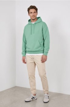 Кофта comfort fit з капюшоном з домішкою бавовни - свіжий зелений