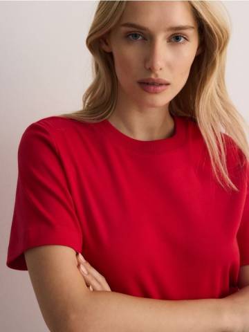 Reserved - Футболка regular fit з мерсеризованої бавовни - червоний - 2292T-33X Reserved - Футболка regular fit з мерсеризованої бавовни - червоний - 2292T-33X