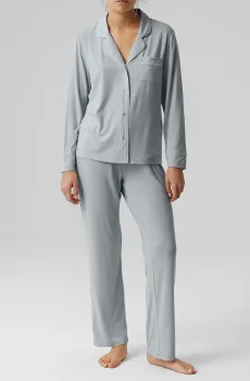 Женская голубая пижама (рубашка, брюки) Голубой S Atlantic NLP-495