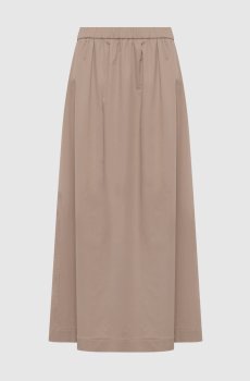 Бежевая юбка макси с разрезами