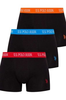 Трусы-боксеры мужские U.S. Polo Assn. 80253, Black, размер L, 3 шт